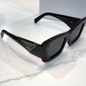 Men Prada Glasses Black Frame Black Lens